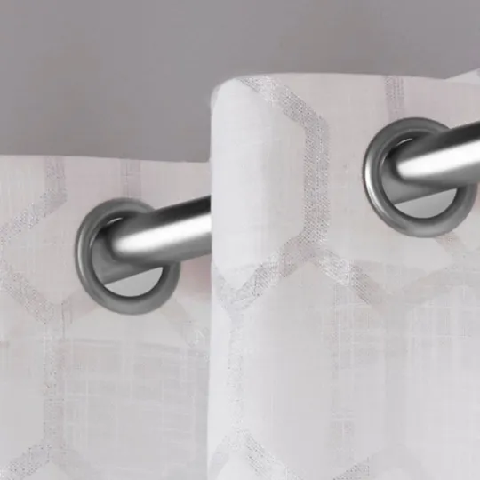 Kirkland's Home White Paton Curtain Panel Set, 108 In.- Curtains & Drapes