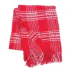 Kirkland's Home White Plaid Christmas Throw Blanket- Blankets & Throws