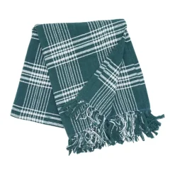 Kirkland's Home White Plaid Christmas Throw Blanket- Blankets & Throws