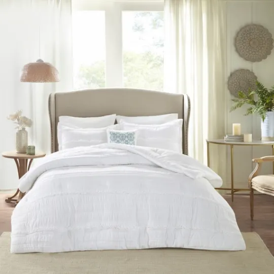 Kirkland's Home White Quilted California King 5-Pc. Comforter Set- Comforters