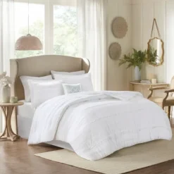 Kirkland's Home White Quilted California King 5-Pc. Comforter Set- Comforters