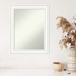 Kirkland's Home White Raised Frame Wall Mirror- Decorative Mirrors