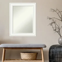 Kirkland's Home White Raised Frame Wall Mirror- Decorative Mirrors