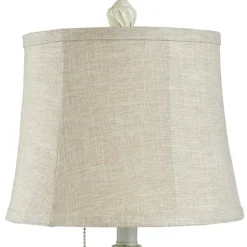Kirkland's Home White Resin Swirl Table Lamp- Table Lamps
