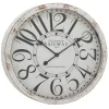 Kirkland's Home White Rustic Farmhouse Distressed Wall Clock- Clocks