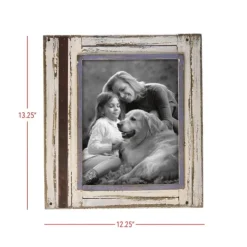 Kirkland's Home White Rustic Wooden Photo Frame, 8X10- Picture Frames