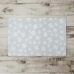 Kirkland's Home White Snowflake Christmas Kitchen Mat- Kitchen & Floor Mats