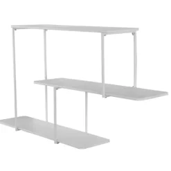 Kirkland's Home White Staggered 3-Tier Wall Shelf- Shelves