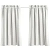 Kirkland's Home White Stripe Cafe Curtain Panel Set, 36 In.- Curtains & Drapes