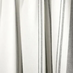 Kirkland's Home White Stripe Cafe Curtain Panel Set, 24 In.- Curtains & Drapes