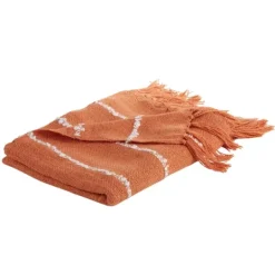 Kirkland's Home White Striped Fringe Throw Blanket- Blankets & Throws