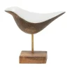Kirkland's Home White Swoop Mango Wood Bird Sculpture- Statues & Figurines
