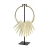 Kirkland's Home White Teak Wood Necklace Sculpture- Statues & Figurines