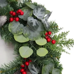 Kirkland's Home White Tip Pinecone And Eucalyptus Wreath- Wreaths