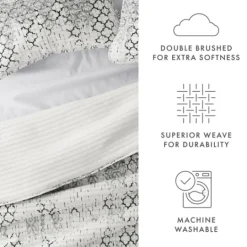 Kirkland's Home White Trellis Reversible 3-Pc. King Quilt Set- Quilts