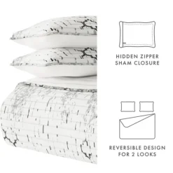 Kirkland's Home White Trellis Reversible 3-Pc. Queen Quilt Set- Quilts
