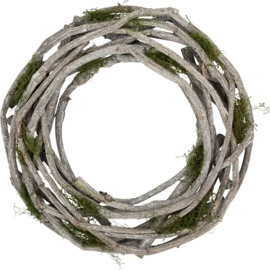 Kirkland's Home White Twig And Moss Wreath- Wreaths