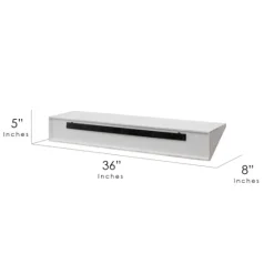 Kirkland's Home White Wedge Wood Large Floating Shelf- Shelves