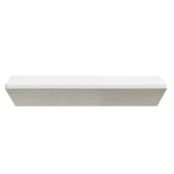 Kirkland's Home White Wedge Wood Small Floating Shelf- Shelves