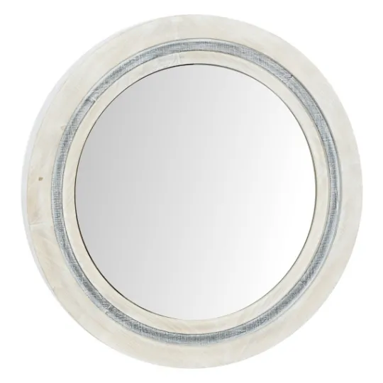 Kirkland's Home White Wood Aislinn Wall Mirror- Decorative Mirrors