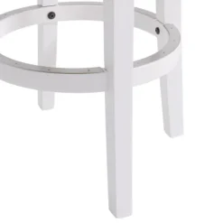 Kirkland's Home White Wood Backless Swivel 2-Pc. Bar Stool Set- Bar Stools & Counter Height Stools