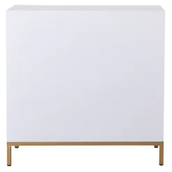 Kirkland's Home White Wood Basket Weave Cabinet- Cabinets & Sideboards