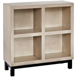 Kirkland's Home White Wood 4-Cubby Bookshelf- Entryway Furniture