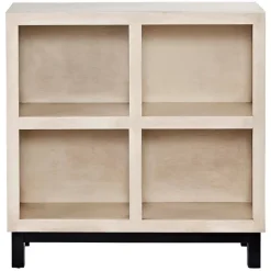 Kirkland's Home White Wood 4-Cubby Bookshelf- Entryway Furniture
