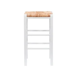Kirkland's Home White Wood Grass Backless 2-Pc. Counter Stool Set- Bar Stools & Counter Height Stools