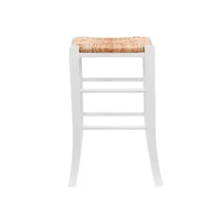 Kirkland's Home White Wood Grass Backless 2-Pc. Counter Stool Set- Bar Stools & Counter Height Stools