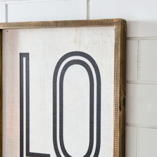 Kirkland's Home White Wood Love Framed Wall Plaque- Wall Quotes & Signs