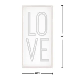 Kirkland's Home White Wood Love Framed Wall Plaque- Wall Quotes & Signs