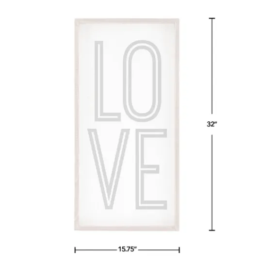 Kirkland's Home White Wood Love Framed Wall Plaque- Wall Quotes & Signs