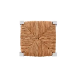Kirkland's Home White Wood Seagrass Backless 2-Pc. Bar Stool Set- Bar Stools & Counter Height Stools