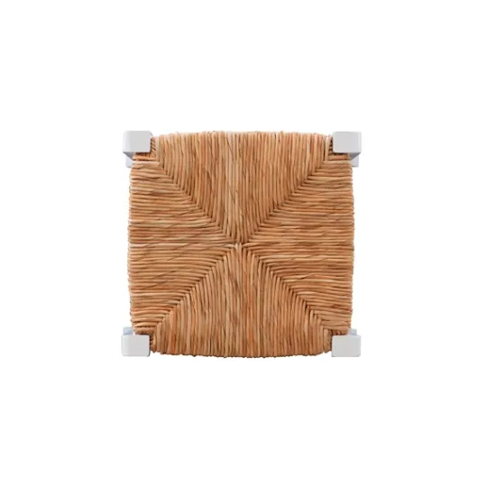 Kirkland's Home White Wood Seagrass Backless 2-Pc. Bar Stool Set- Bar Stools & Counter Height Stools