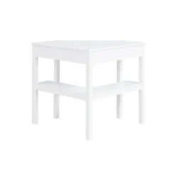 Kirkland's Home White Wood Single Drawer Corner Desk- Office Furniture