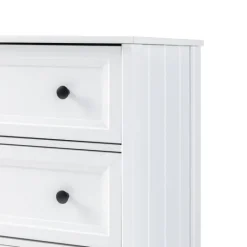 Kirkland's Home White Wood Six Framed Drawers Dresser- Dressers & Chests