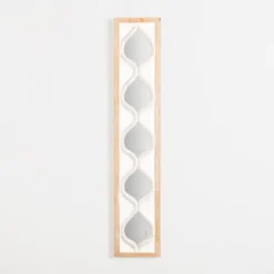 Kirkland's Home White Wood Stacked Teardrops Wall Mirror- Decorative Mirrors