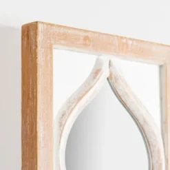 Kirkland's Home White Wood Stacked Teardrops Wall Mirror- Decorative Mirrors