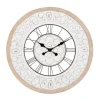 Kirkland's Home White Wood Vintage Farmhouse Clock- Clocks