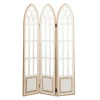 Kirkland's Home White Wood Windowpane 3-Panel Room Divider- Decorative Accents