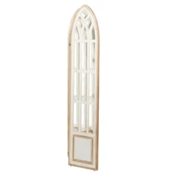 Kirkland's Home White Wood Windowpane 3-Panel Room Divider- Decorative Accents