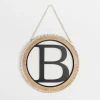 Kirkland's Home Whitewash Bead Trim Monogram B Plaque- Monogram Wall Decor
