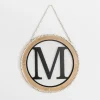 Kirkland's Home Whitewash Bead Trim Monogram M Plaque- Monogram Wall Decor