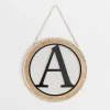 Kirkland's Home Whitewash Bead Trim Monogram A Plaque- Monogram Wall Decor