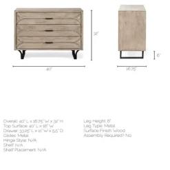 Kirkland's Home Whitewashed Brown 3-Drawer Wood Chest- Dressers & Chests