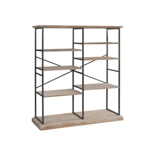 Kirkland's Home Whitewashed Etagere Industrial Bookshelf- Bookshelves