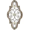 Kirkland's Home Whitewashed Framed Metal Quatrefoil Plaque- Wall Plaques