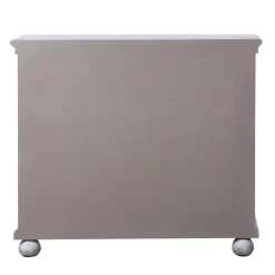 Kirkland's Home Whitewashed Gray Wood Hexagonal Door Cabinet- Cabinets & Sideboards