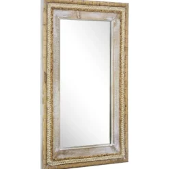 Kirkland's Home Whitewashed Hand Woven Rattan Mirror- Decorative Mirrors